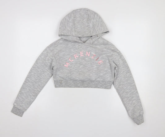 Girls UK Size 10-12 Years McKenzie Grey Pullover Hoodie