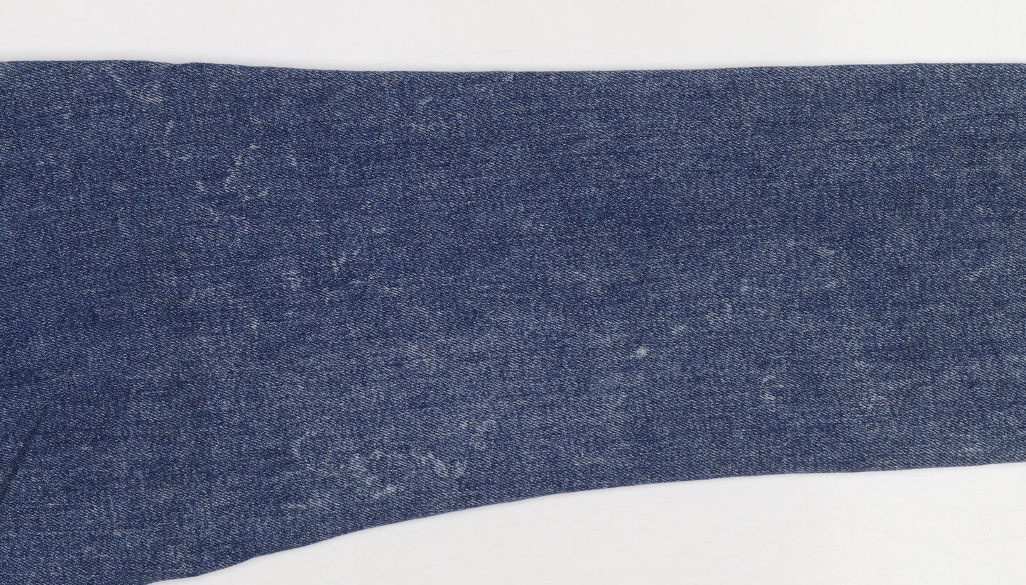 Womens UK Size 8 Abercrombie & Fitch Slim Fit Ankle Blue Jeans