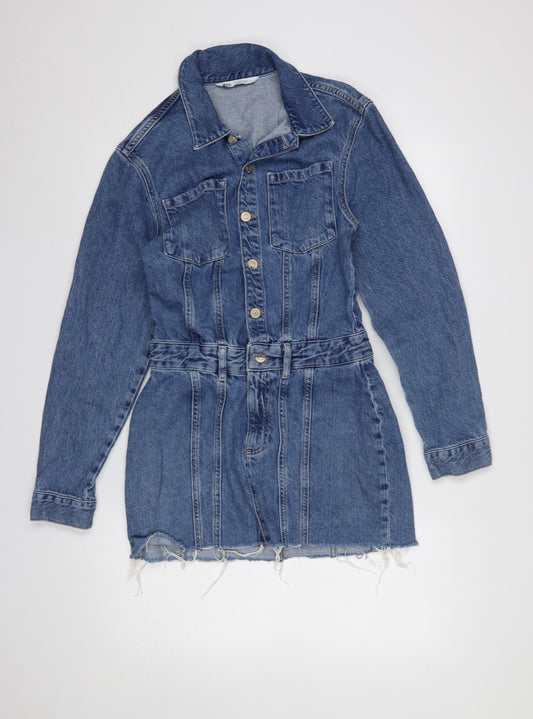 Womens UK Size S Zara Shirt Dress