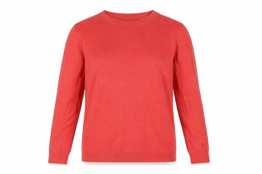 Front view of L.K.Bennett Women's Pink Silk Cotton Crew Neck Jumper XS
