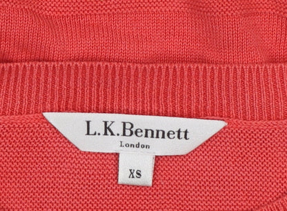 Womens UK Size XS L.K.Bennett Pink Pullover Jumper
