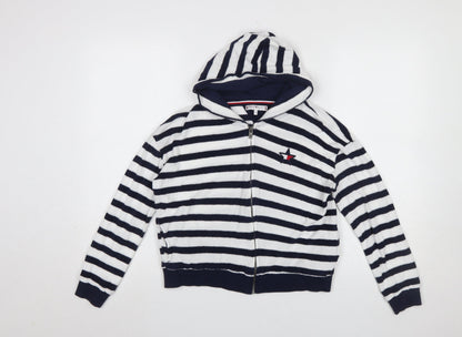 Girls UK Size 16 Years Tommy Hilfiger Blue Full Zip Hoodie