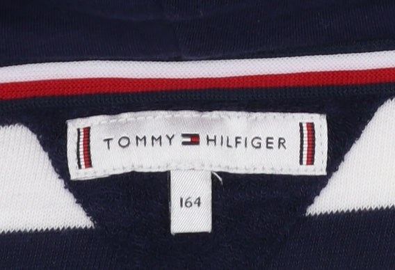 Girls UK Size 16 Years Tommy Hilfiger Blue Full Zip Hoodie
