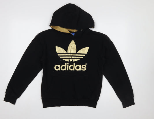 Womens UK Size M adidas Black Pullover Hoodie