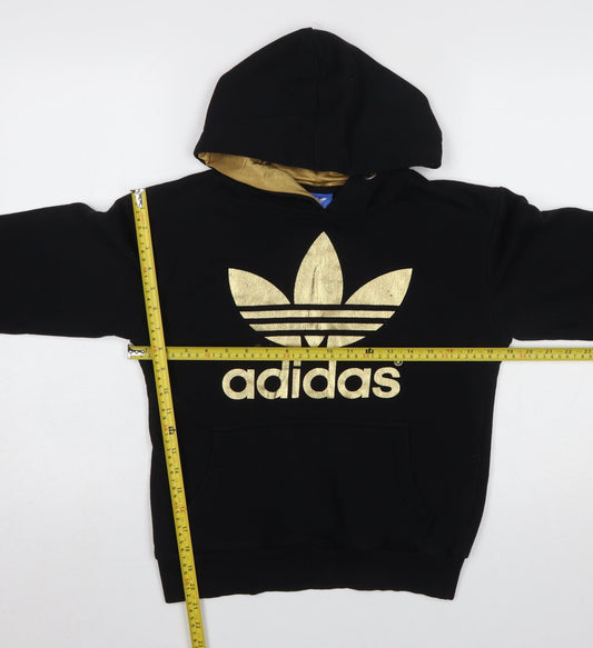 Womens UK Size M adidas Black Pullover Hoodie