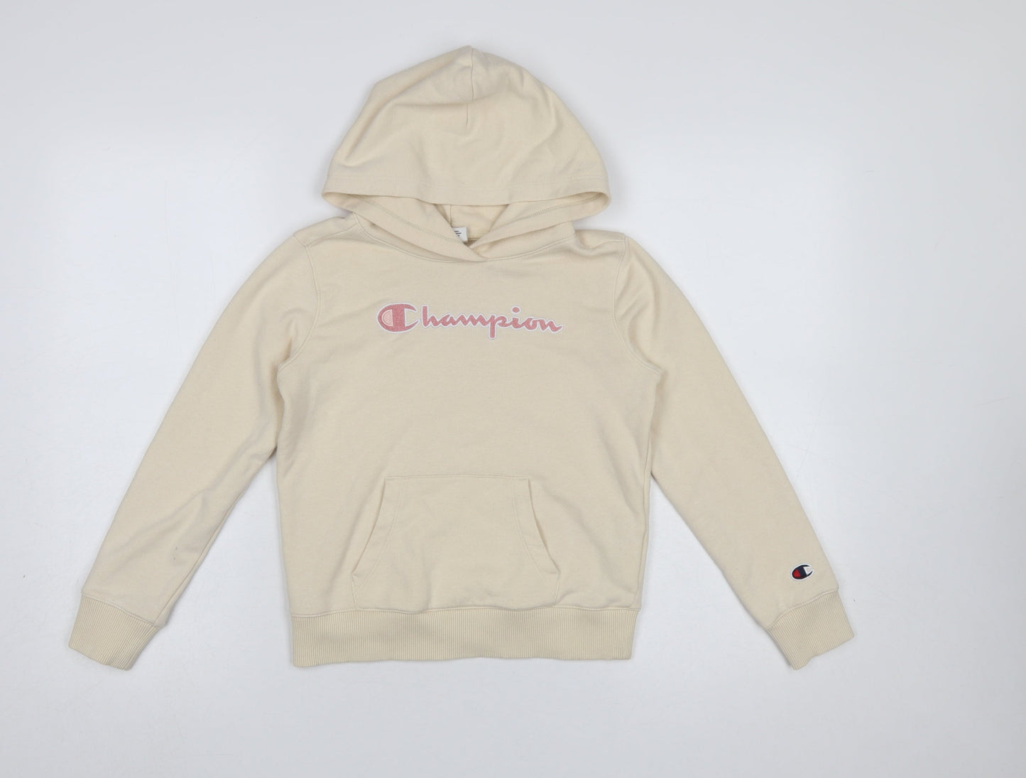 Girls UK Size 9-10 Years Champion Beige Pullover Hoodie