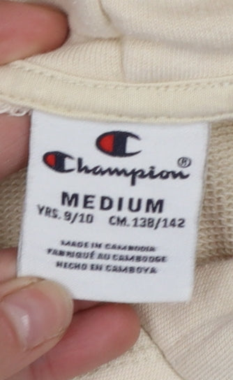 Girls UK Size 9-10 Years Champion Beige Pullover Hoodie