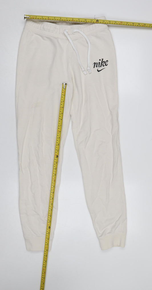Womens UK Size S Nike Regular Fit Jogger Ivory Trousers