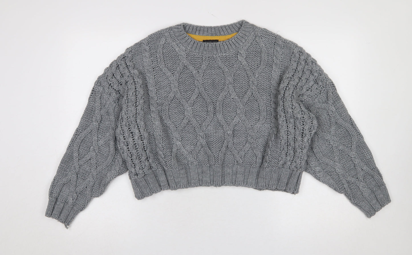 Womens UK Size 12 Topshop Grey Pullover Jumper