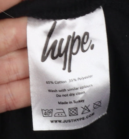 Boys UK Size 14 Years Hype Black Pullover Hoodie