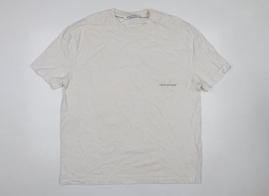 Mens UK Size 2XL Calvin Klein Jeans White  T-Shirt