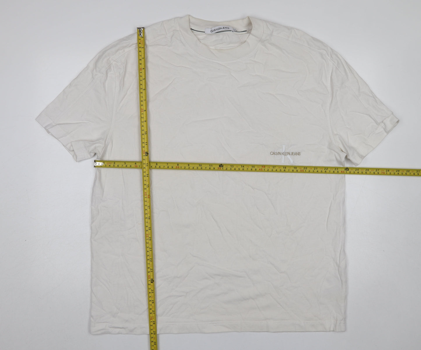 Mens UK Size 2XL Calvin Klein Jeans White  T-Shirt