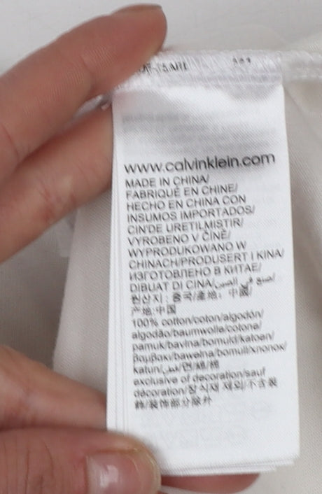Mens UK Size 2XL Calvin Klein Jeans White  T-Shirt