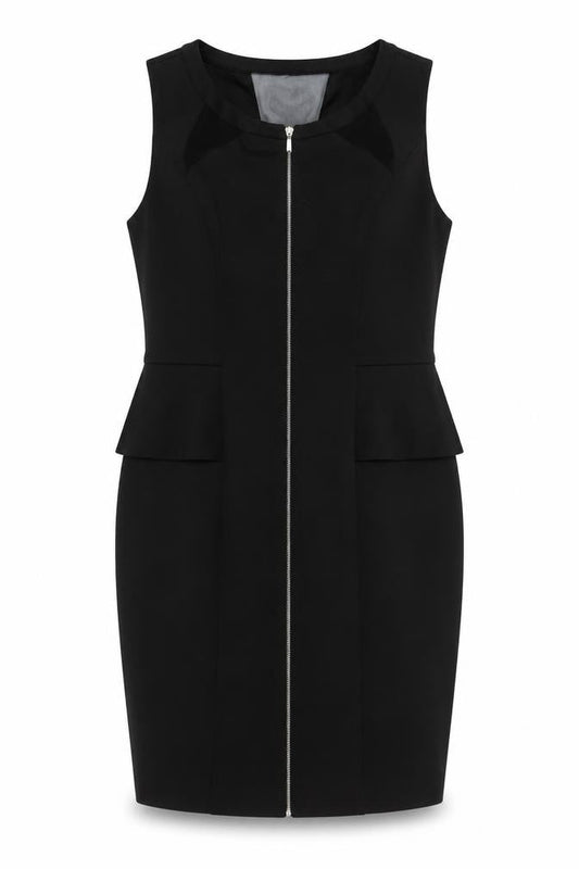 Oasis Women’s Black Size 16 Sleeveless Peplum Zip Pencil Dress