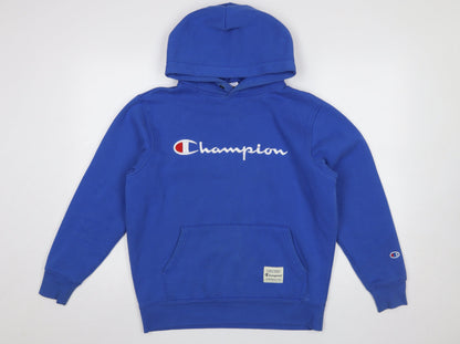 Womens UK Size L Champion Blue Pullover Hoodie