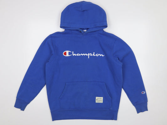Womens UK Size L Champion Blue Pullover Hoodie