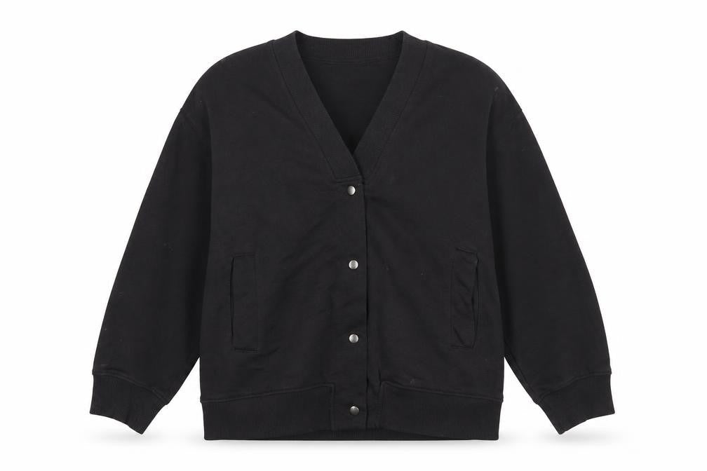 Womens UK Size M Zara Black Cardigan Sweatshirt