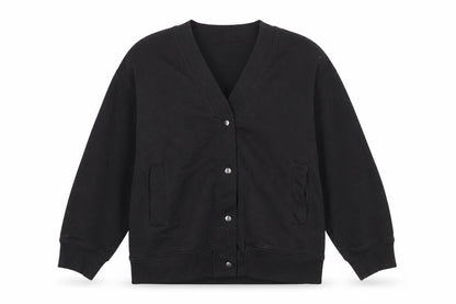 Womens UK Size M Zara Black Cardigan Sweatshirt