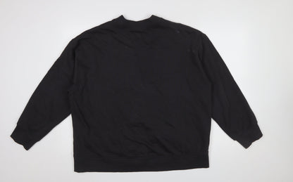 Womens UK Size M Zara Black Cardigan Sweatshirt