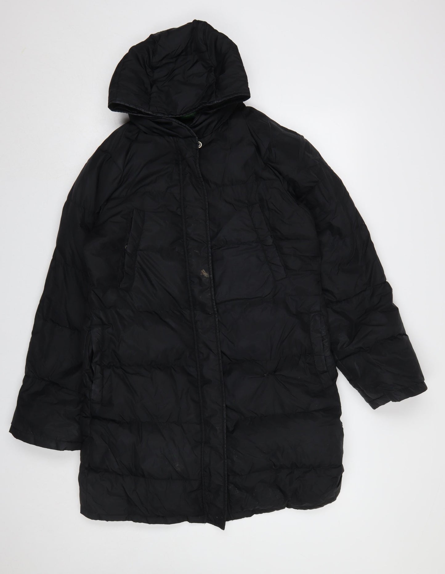 Womens UK Size S United Colors of Benetton Black Puffer Jacket