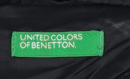 Womens UK Size S United Colors of Benetton Black Puffer Jacket