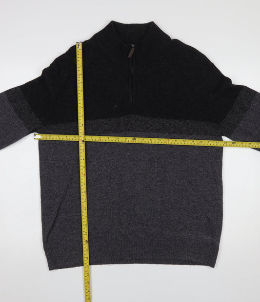 Mens UK Size M Marks and Spencer Grey 1/2 Zip Jumper