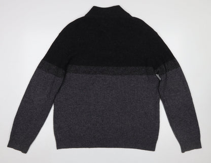 Mens UK Size M Marks and Spencer Grey 1/2 Zip Jumper