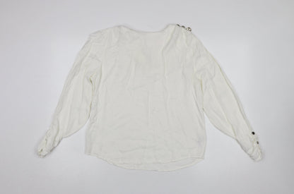 Womens UK Size 12 Savida Ivory Basic Blouse