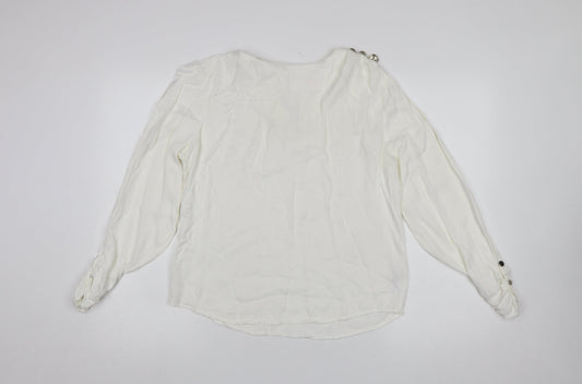 Womens UK Size 12 Savida Ivory Basic Blouse