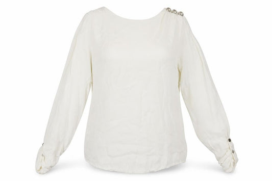 Womens UK Size 12 Savida Ivory Basic Blouse
