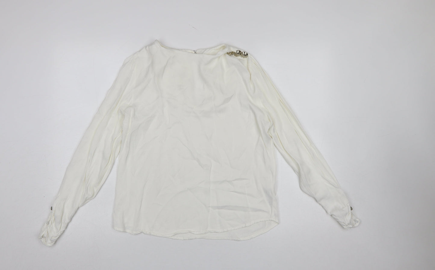 Womens UK Size 12 Savida Ivory Basic Blouse