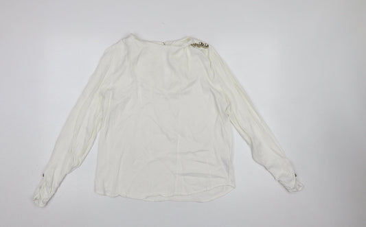 Womens UK Size 12 Savida Ivory Basic Blouse