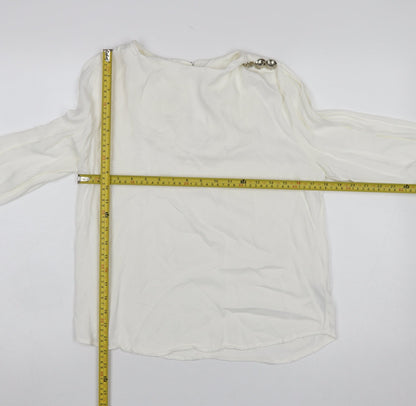 Womens UK Size 12 Savida Ivory Basic Blouse