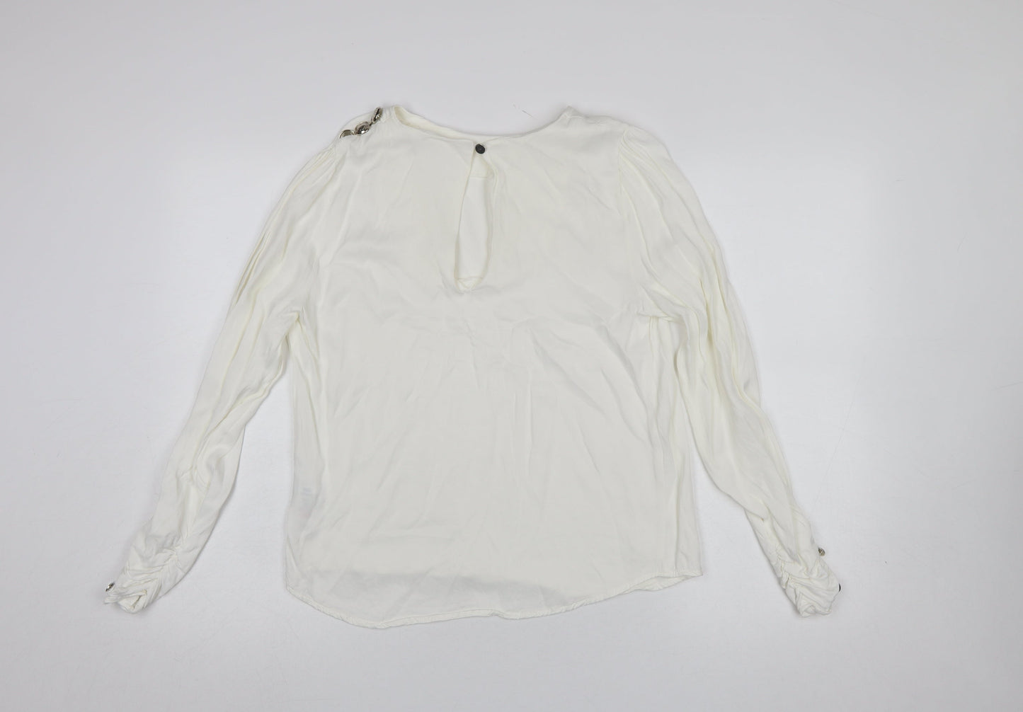 Womens UK Size 12 Savida Ivory Basic Blouse