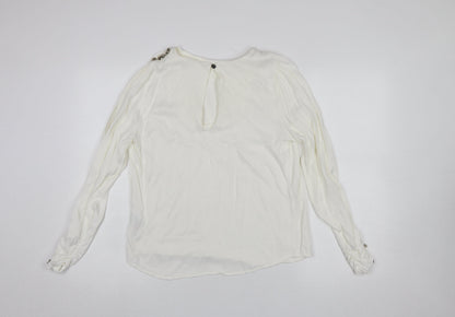 Womens UK Size 12 Savida Ivory Basic Blouse