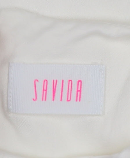 Womens UK Size 12 Savida Ivory Basic Blouse