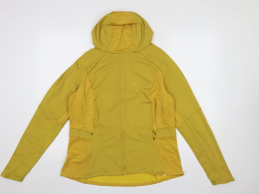 Womens UK Size XL DECATHLON Yellow Full Zip Hoodie
