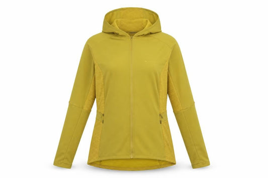 Womens UK Size XL DECATHLON Yellow Full Zip Hoodie