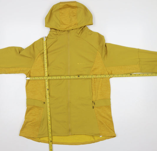Womens UK Size XL DECATHLON Yellow Full Zip Hoodie