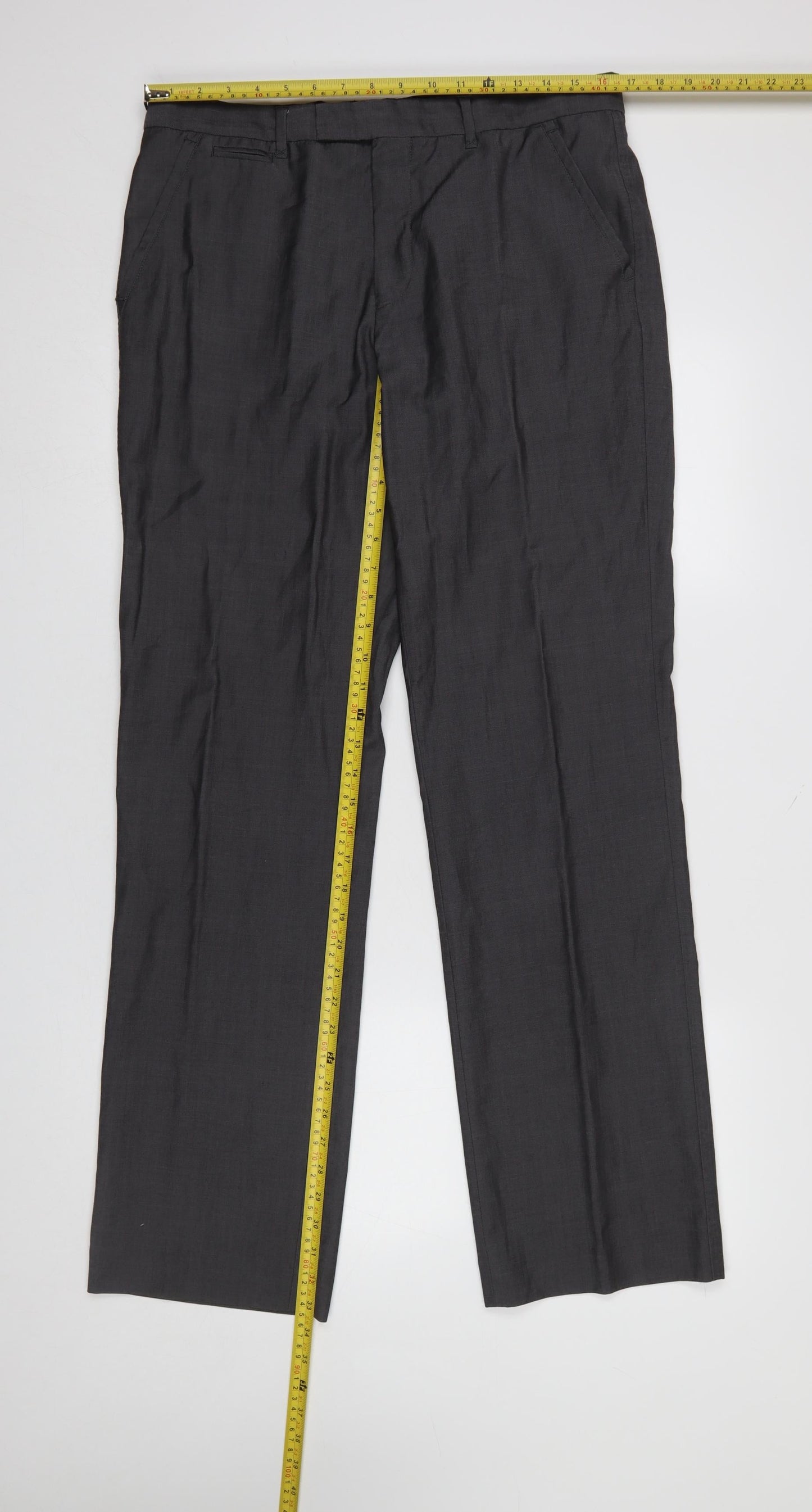 Mens UK Size L Lost Boys Classic Fit Dress Pants Black Trousers