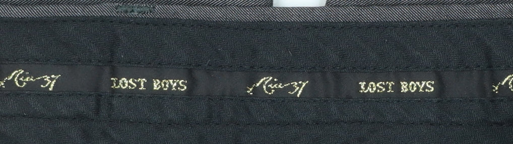 Mens UK Size L Lost Boys Classic Fit Dress Pants Black Trousers