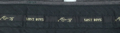 Mens UK Size L Lost Boys Classic Fit Dress Pants Black Trousers