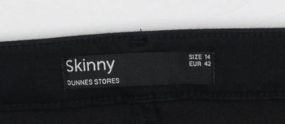 Dunnes Stores Women Black Size 14 Skinny Mid Rise Stretch Jeans