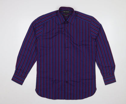 Marks and Spencer Autograph Men’s Purple Striped Cotton Shirt 15 M