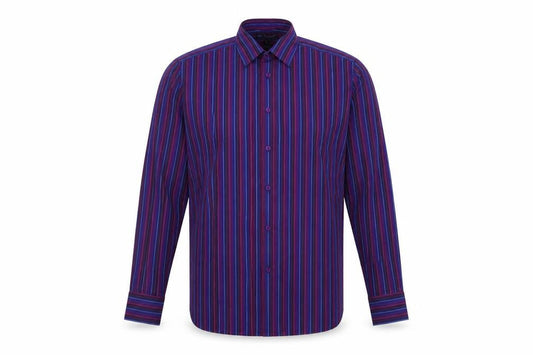 Marks and Spencer Autograph Men’s Purple Striped Cotton Shirt 15 M