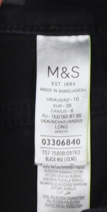 Womens UK Size 10 Marks and Spencer Slim Fit Skinny Black Jeans