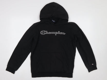 Boys UK Size 13-14 Years Champion Black Pullover Hoodie