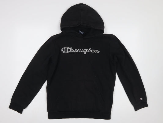 Boys UK Size 13-14 Years Champion Black Pullover Hoodie