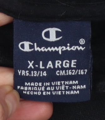 Boys UK Size 13-14 Years Champion Black Pullover Hoodie