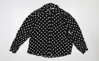 Womens UK Size 12 Noa Noa Black Classic Blouse